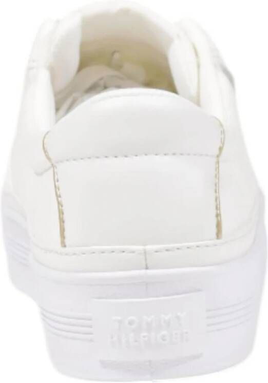 Tommy Hilfiger Crème Katoenen Sneaker Dames Collectie Beige Dames