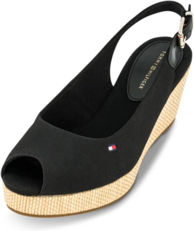 Tommy Hilfiger Elegante Espadrilles Sling-back Sandalen Black Dames