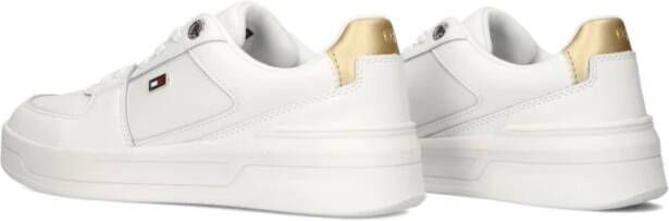 Tommy Hilfiger Essential Basket Sneaker Wit Leer White Dames