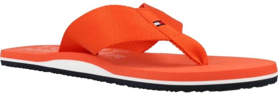 Tommy Hilfiger Stijlvolle Strandsandalen voor Mannen Orange Heren