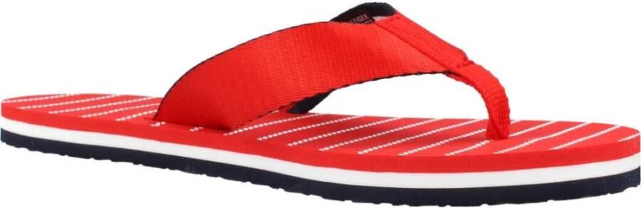 Tommy Hilfiger Stijlvolle Touw Detail Flip Flops Black Dames