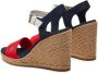 Tommy Hilfiger Sleehaksandaaltjes STRIPES WEDGE SANDAL zomerschoen sandaal keilhak met verstelbare bandjes - Thumbnail 12