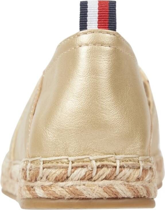 Tommy Hilfiger Gouden Platte Espadrilles Dames Schoenen Yellow Dames