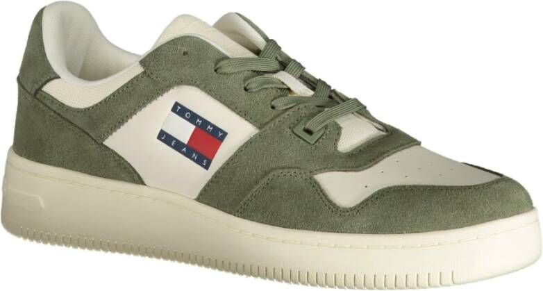 Tommy Hilfiger Groene Heren Sportschoenen met Contrastdetails Green Heren