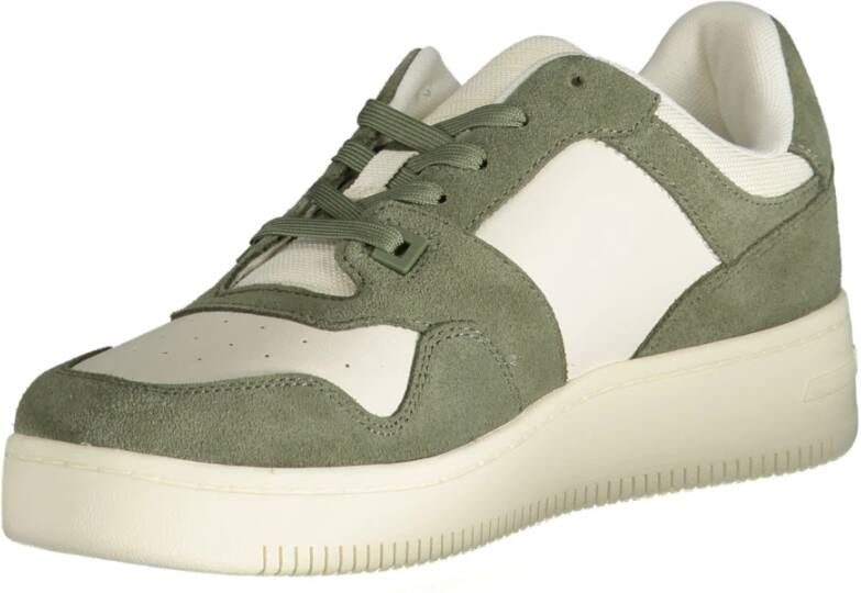 Tommy Hilfiger Groene Heren Sportschoenen met Contrastdetails Green Heren