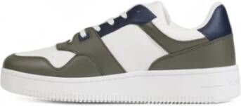 Tommy Hilfiger Groene Leren Sneaker Herenschoenen Green Heren