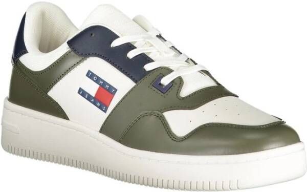 Tommy Hilfiger Groene Polyester Sneaker Multicolor Heren