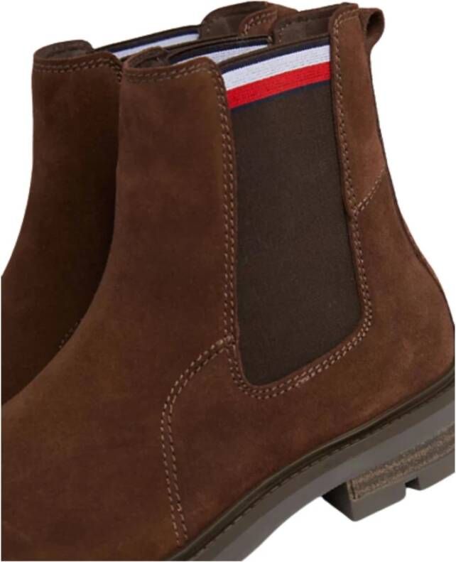 Tommy Hilfiger Heren Suede Chelsea Laarzen Brown Heren