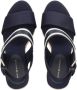 Tommy Hilfiger Blauwe Sleehak Sandaal Platte Sandalen Blue Dames - Thumbnail 4