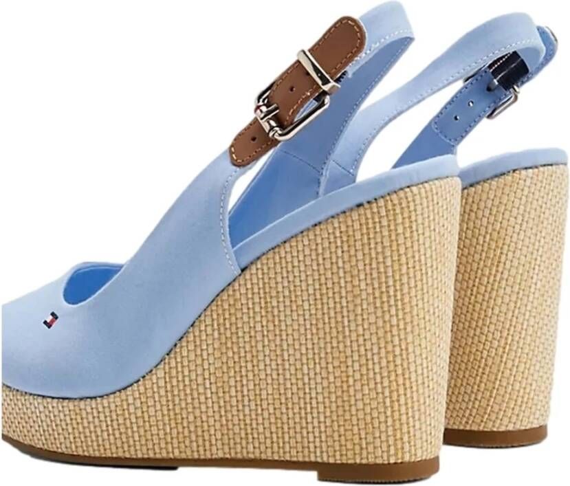 Tommy Hilfiger Iconic Elena Slingback hoge hak sandalen Blue Dames