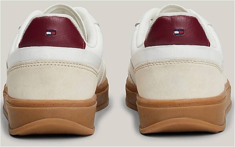 Tommy Hilfiger Klassieke Beige Court Sneaker White Dames