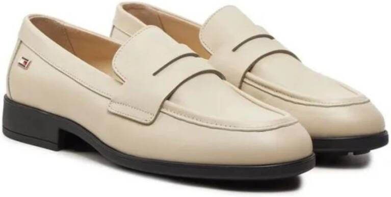 Tommy Hilfiger Klassieke Beige Loafers Slip On Stijl Beige Dames