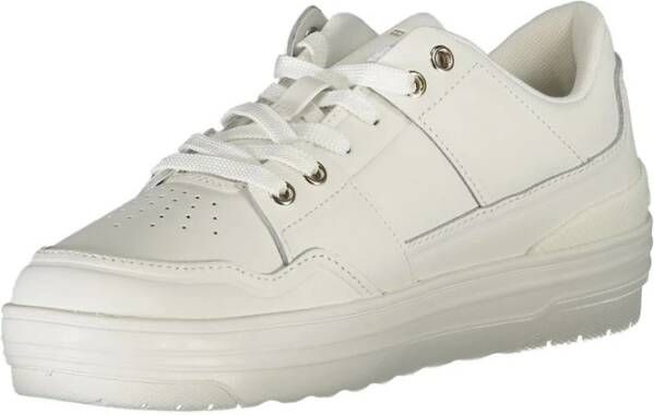 Tommy Hilfiger Klassieke witte sneakers met contrasterend detail White Dames