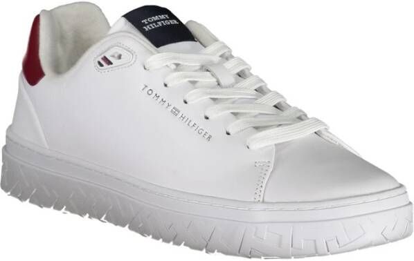 Tommy Hilfiger Klassieke witte sneakers met contrasterende details White Heren