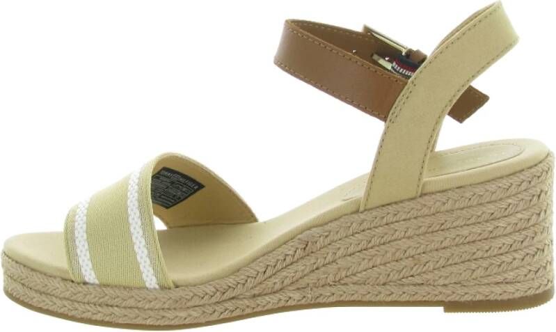 Tommy Hilfiger Kleurrijke Sleehak Sandaal Beige Dames