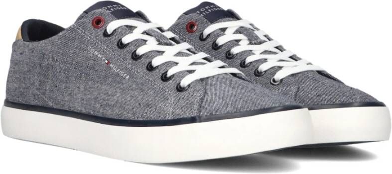 Tommy Hilfiger Lage Chambray Sneakers voor Heren Blue Heren