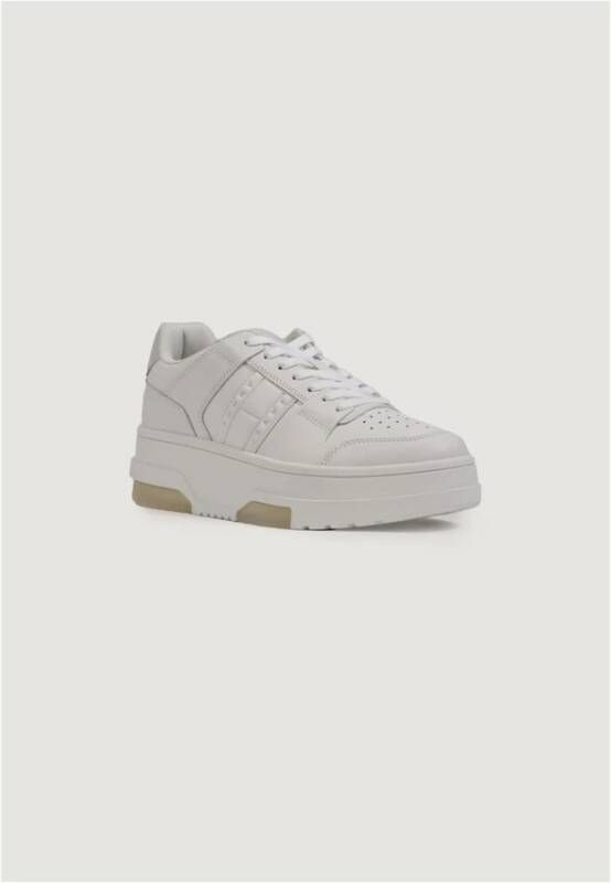 Tommy Hilfiger Lage Leren Sneaker Gray Dames