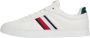 Tommy Hilfiger Sportieve leren sneaker met groene accenten White Heren - Thumbnail 2