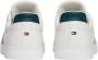 Tommy Hilfiger Sportieve leren sneaker met groene accenten White Heren - Thumbnail 5