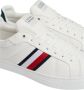 Tommy Hilfiger Sportieve leren sneaker met groene accenten White Heren - Thumbnail 7