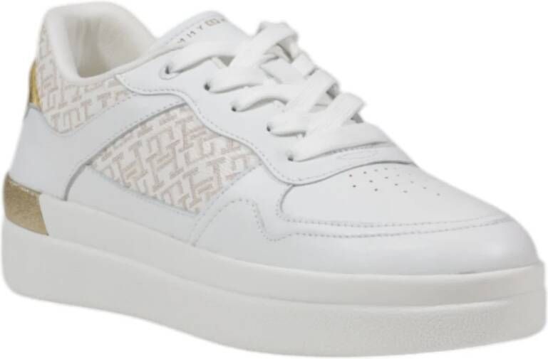 Tommy Hilfiger Leren Dames Sneakers Lente Zomer Collectie Beige Dames