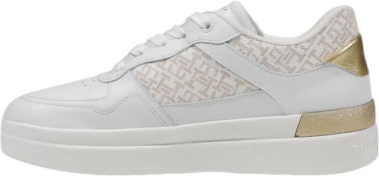 Tommy Hilfiger Leren Dames Sneakers Lente Zomer Collectie Beige Dames