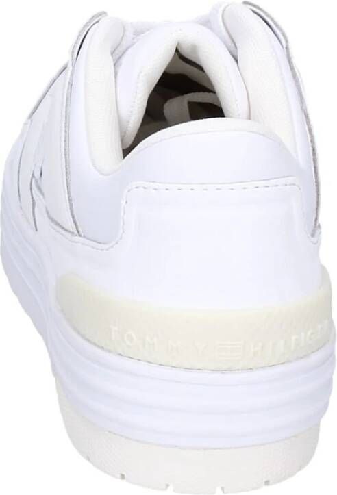 Tommy Hilfiger Leren Dames Sneakers Stijlvolle Schoenen White Dames