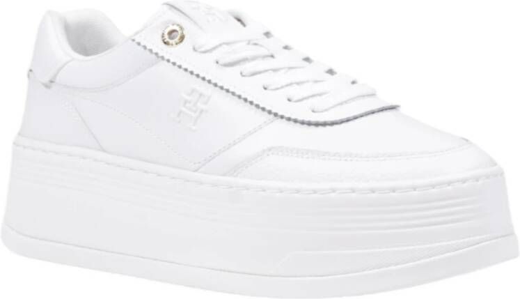 Tommy Hilfiger Leren Damesschoenen Lente Zomer Collectie White Dames