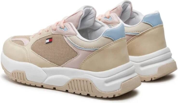 Tommy Hilfiger Mesh Running Sneakers in Beige Dames