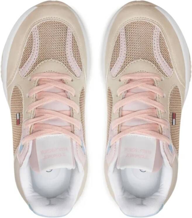 Tommy Hilfiger Mesh Running Sneakers in Beige Dames