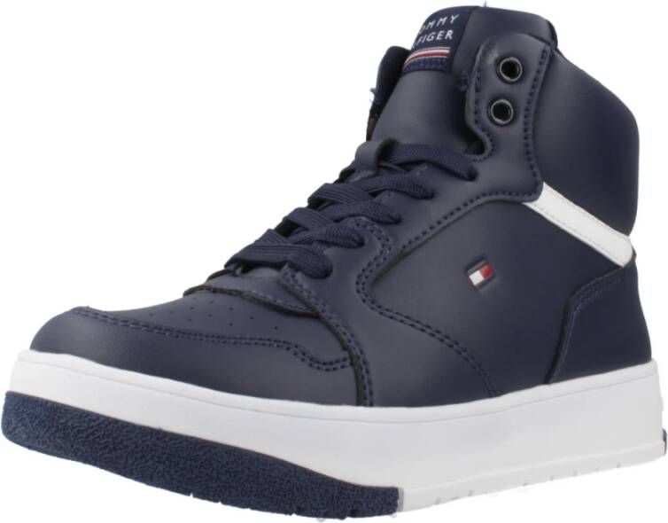 Tommy Hilfiger Mid-Cut Lace-Up Sneaker Blue Dames