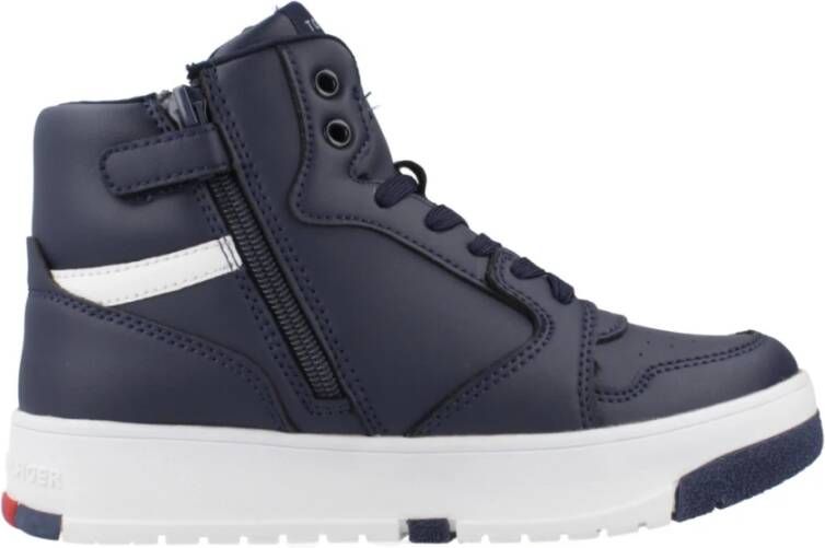 Tommy Hilfiger Mid-Cut Lace-Up Sneaker Blue Dames