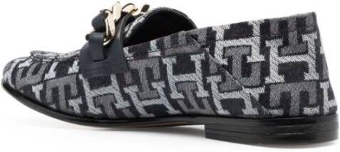 Tommy Hilfiger Monogram Denim Loafers met Kettingdetail Multicolor Dames