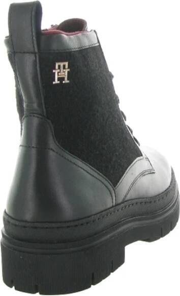 Tommy Hilfiger Nautische Leren Veterschoenen Black Dames