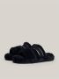 Tommy Hilfiger Nepbont Pantoffels Blauw Geborduurd Black Dames - Thumbnail 2