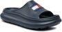 Tommy Hilfiger Platte PVC Logo Muilezel Schoenen Blue Dames - Thumbnail 6