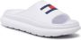 Tommy Hilfiger Platte PVC Logo Muilezel Schoenen White Dames - Thumbnail 4