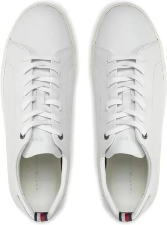 Tommy Hilfiger Premium Cupsole Geleerde Leren Sneakers White Heren