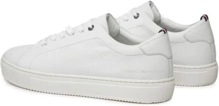 Tommy Hilfiger Premium Cupsole Geleerde Leren Sneakers White Heren