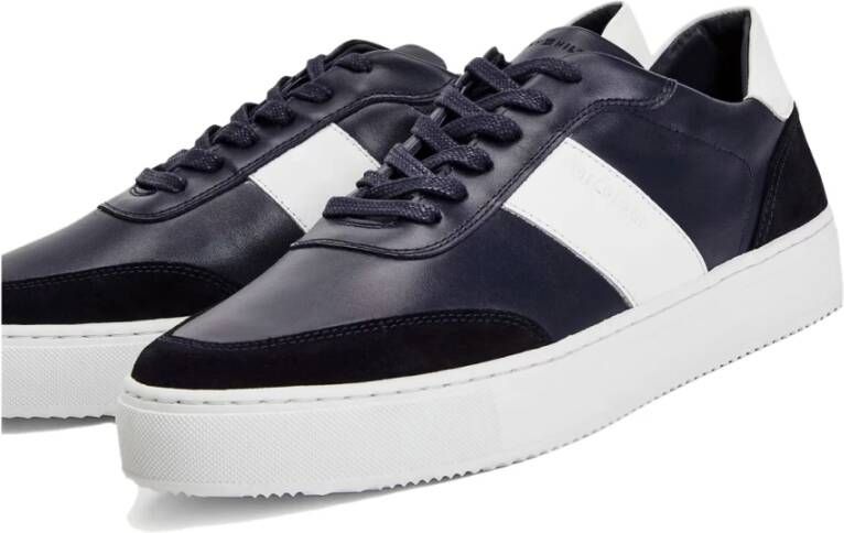 Tommy Hilfiger Premium Gestreepte Sneakers Marineblauw Wit Blue Heren