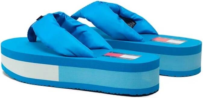 Tommy Hilfiger Recyclede Polyester Slippers Blue Dames - Foto 4
