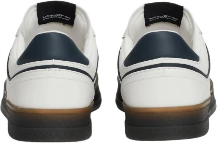 Tommy Hilfiger Retro Greenwich Leren Sneakers Beige Heren