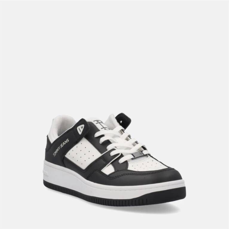 Tommy Hilfiger Retro Leren Sneakers Zwart Black Heren