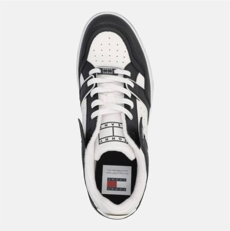 Tommy Hilfiger Retro Leren Sneakers Zwart Black Heren