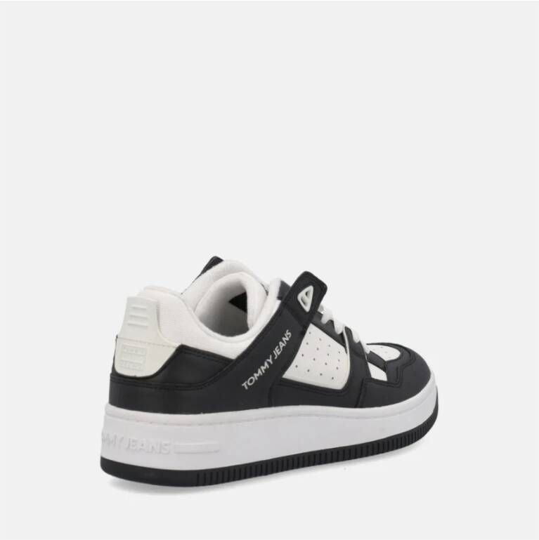 Tommy Hilfiger Retro Leren Sneakers Zwart Black Heren