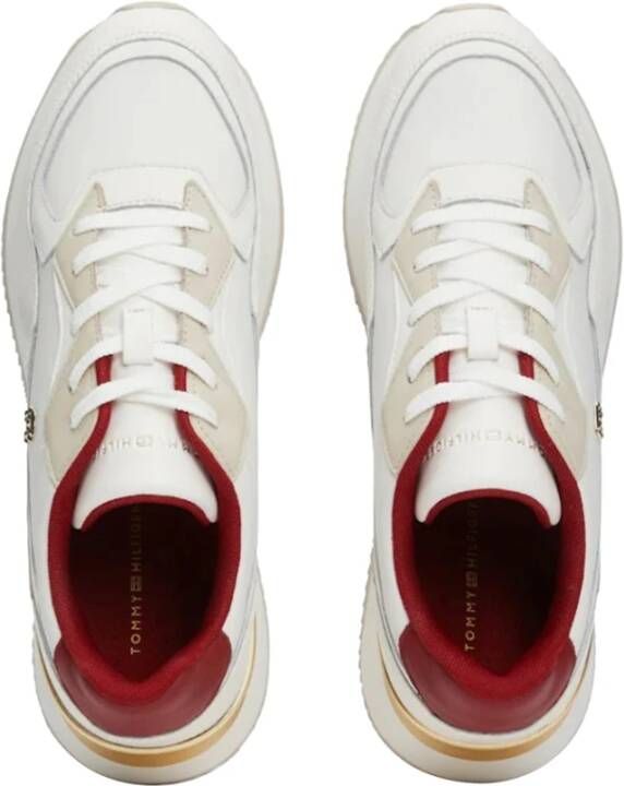 Tommy Hilfiger Rode Sneakers Modern Stijl Multikleur Details Multicolor Dames