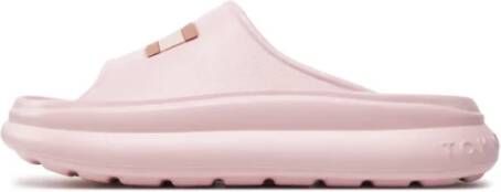 Tommy Hilfiger Rose Logo Mule PVC Slip-On Pink Dames