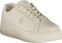 Tommy Hilfiger Witte Polyester Sleehak Sneakers Beige Dames - Thumbnail 4