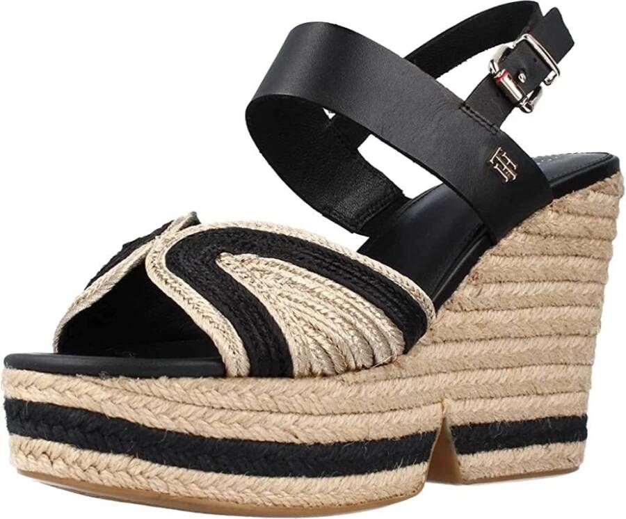 Tommy Hilfiger Sleehak Sandalen Black Dames