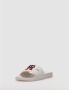 Tommy Hilfiger Borduurwerk Pool Slide Espadrille Core White Heren - Thumbnail 3